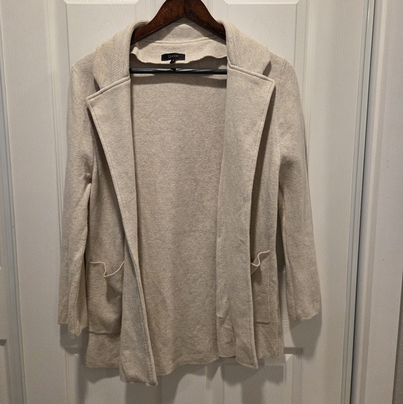 Quince Sweater Blazer Oatmeal 100% Cotton - Picture 1 of 4